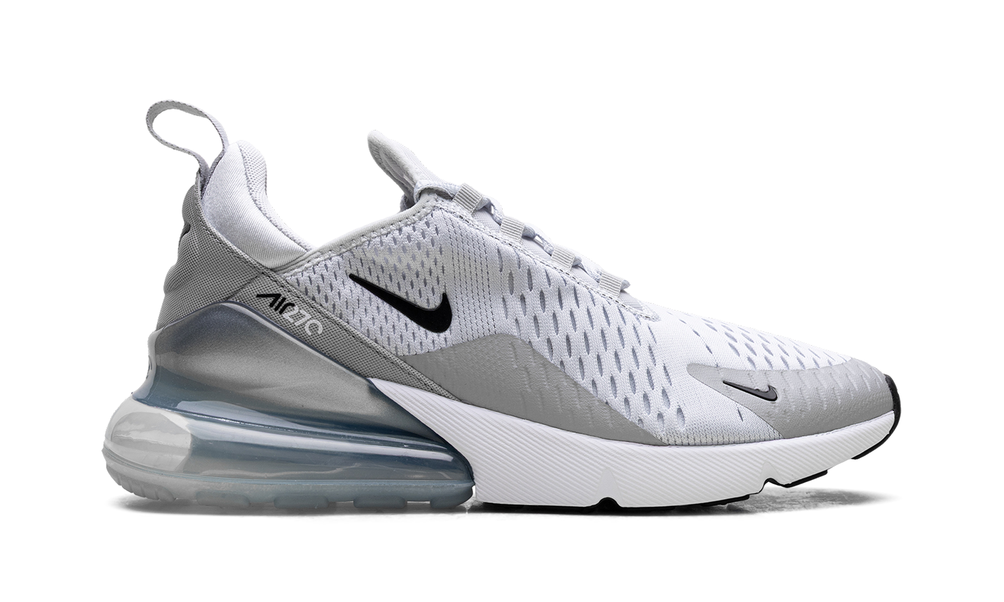 Nike Air Max 270 WMNS Pure Platinum Light Smoke Grey Metallic Silver Black AH6789 018