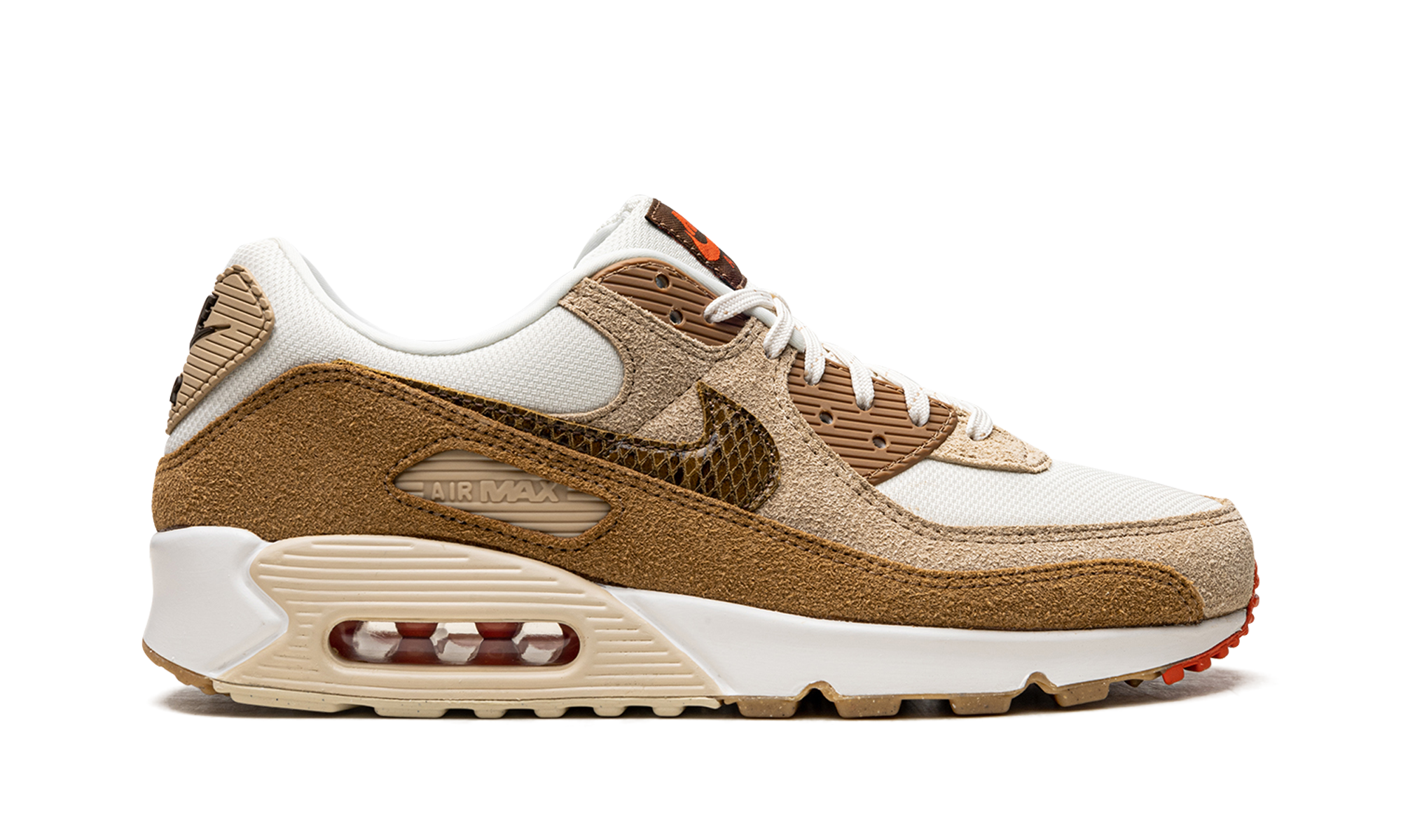 Nike AIR MAX 90 WMNS Pale Ivory Snakeskin Swoosh DX9502 100