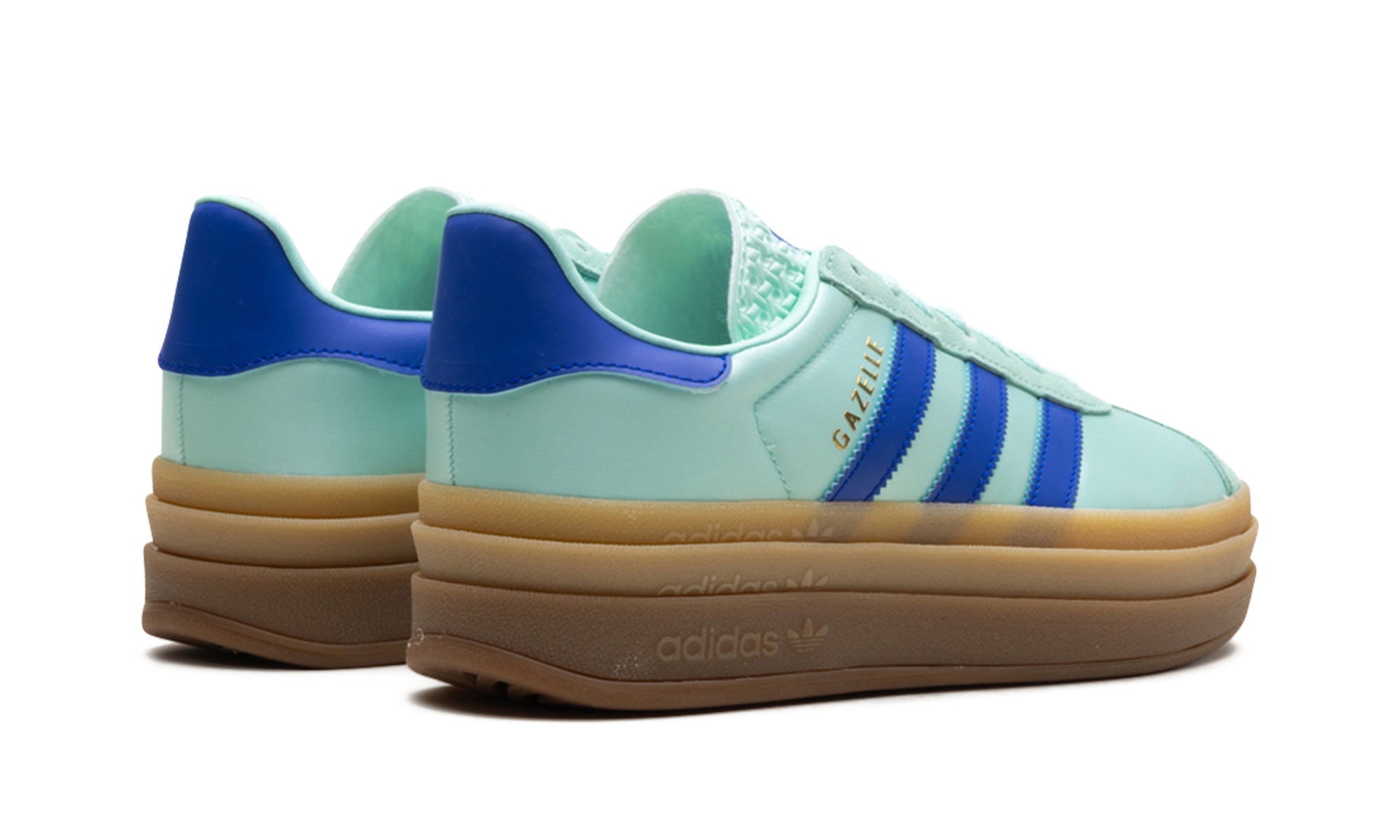 Adidas Gazelle Bold WMNS Clear Mint Lucid Blue Gold Metallic JI2702