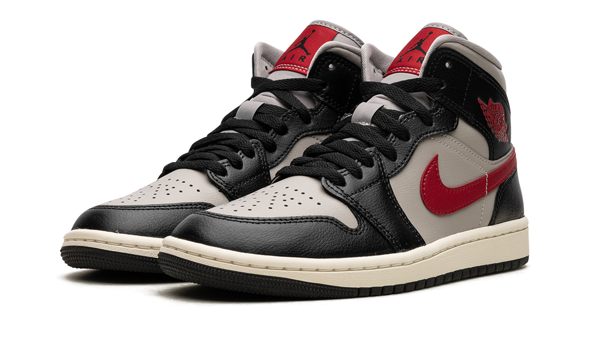 AIR JORDAN 1 MID WMNS Black / Gym Red / College Grey BQ6472 060