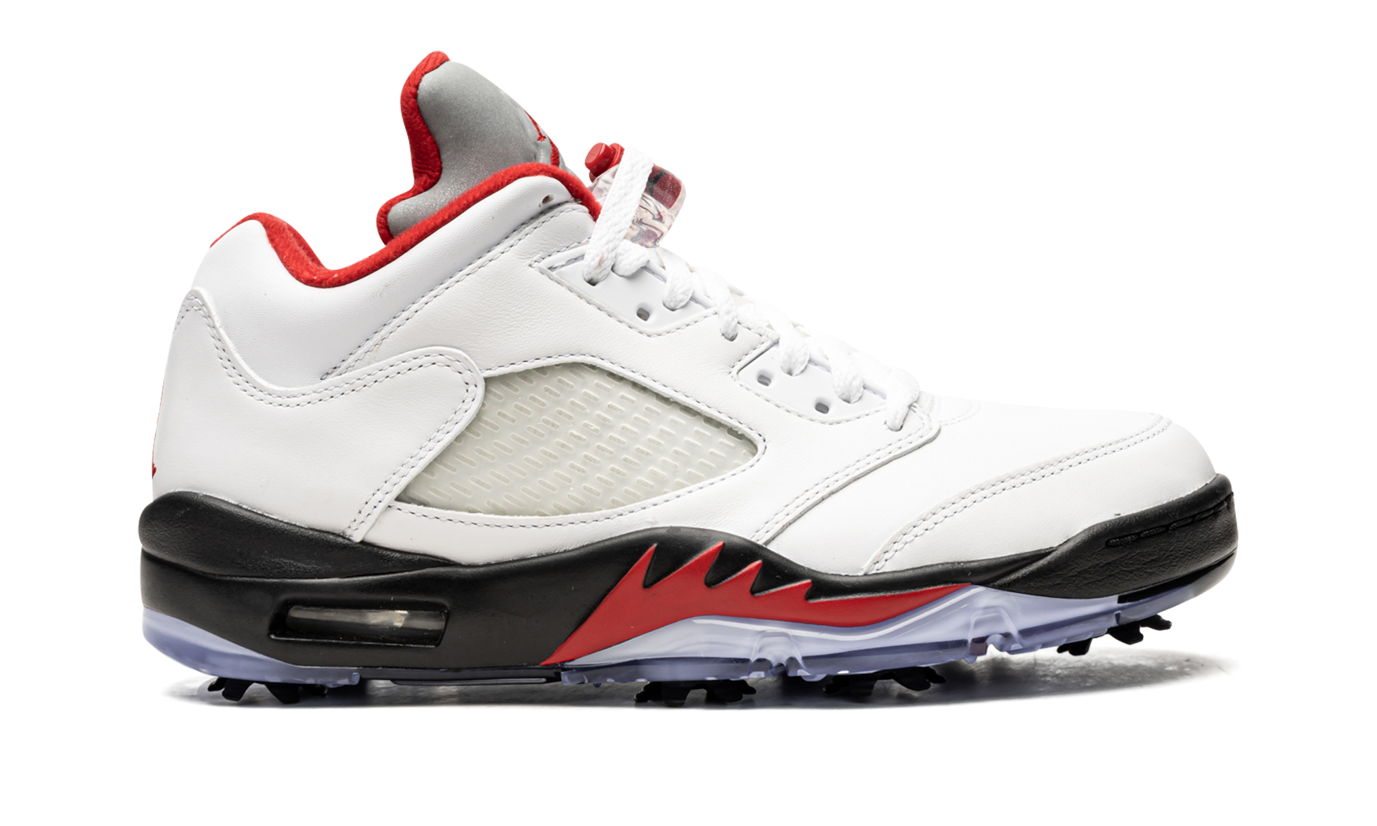 Air Jordan 5 Low Golf Fire Red - Silver Tongue CU4523 100
