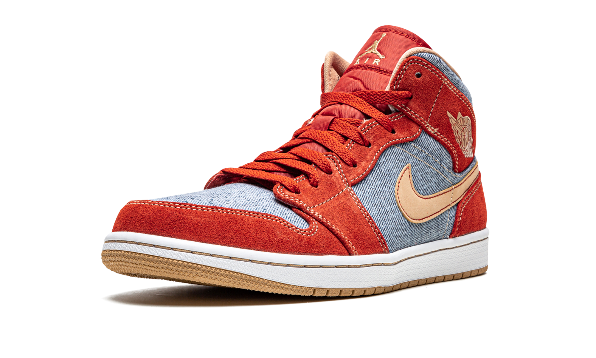 Air Jordan 1 Mid SE Denim Red Suede DM4352 600