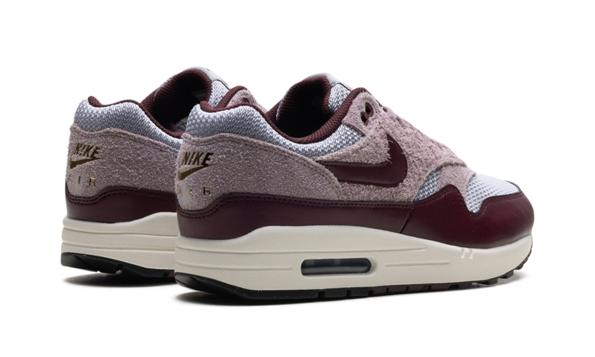 Nike Air Max 1 ESS PRM CEMENT GREY/BURGUNDY CRUSH FQ7327 001