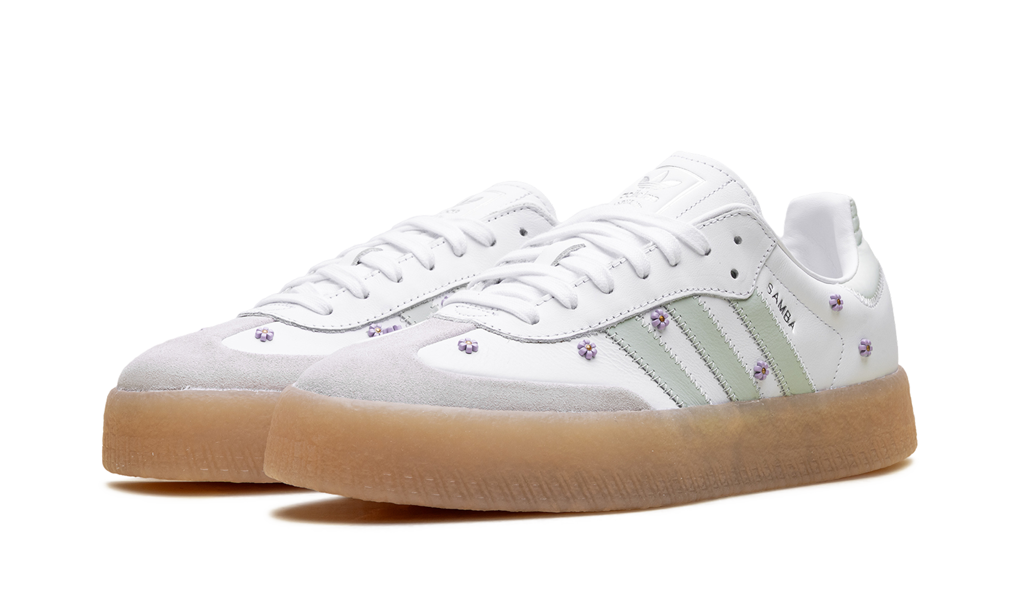 Adidas Sambae WMNS Floral White Linen Green Gum JS3954
