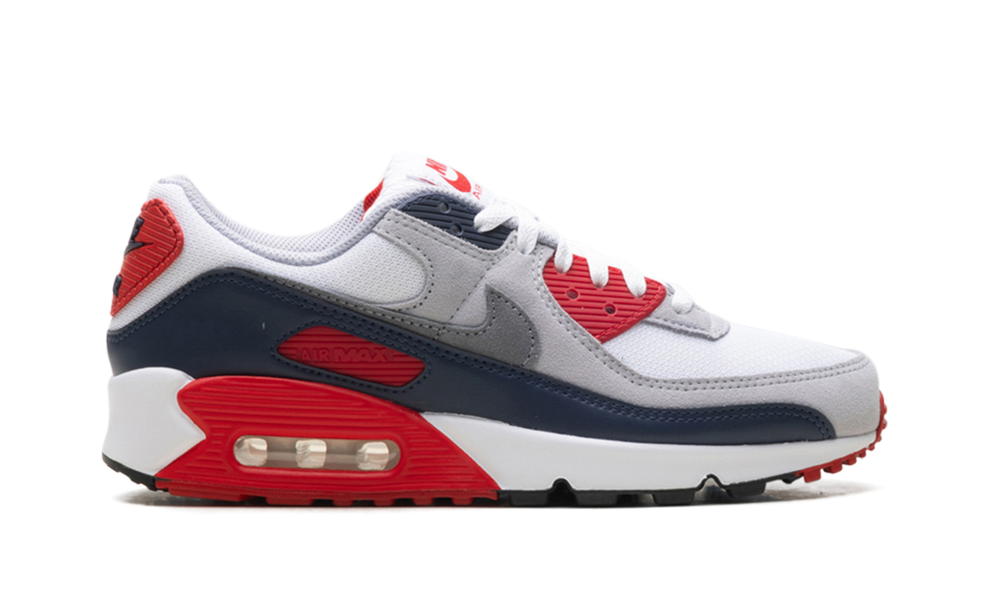 Nike AIR MAX 90 White/Cool Grey-university Red DM0029 117
