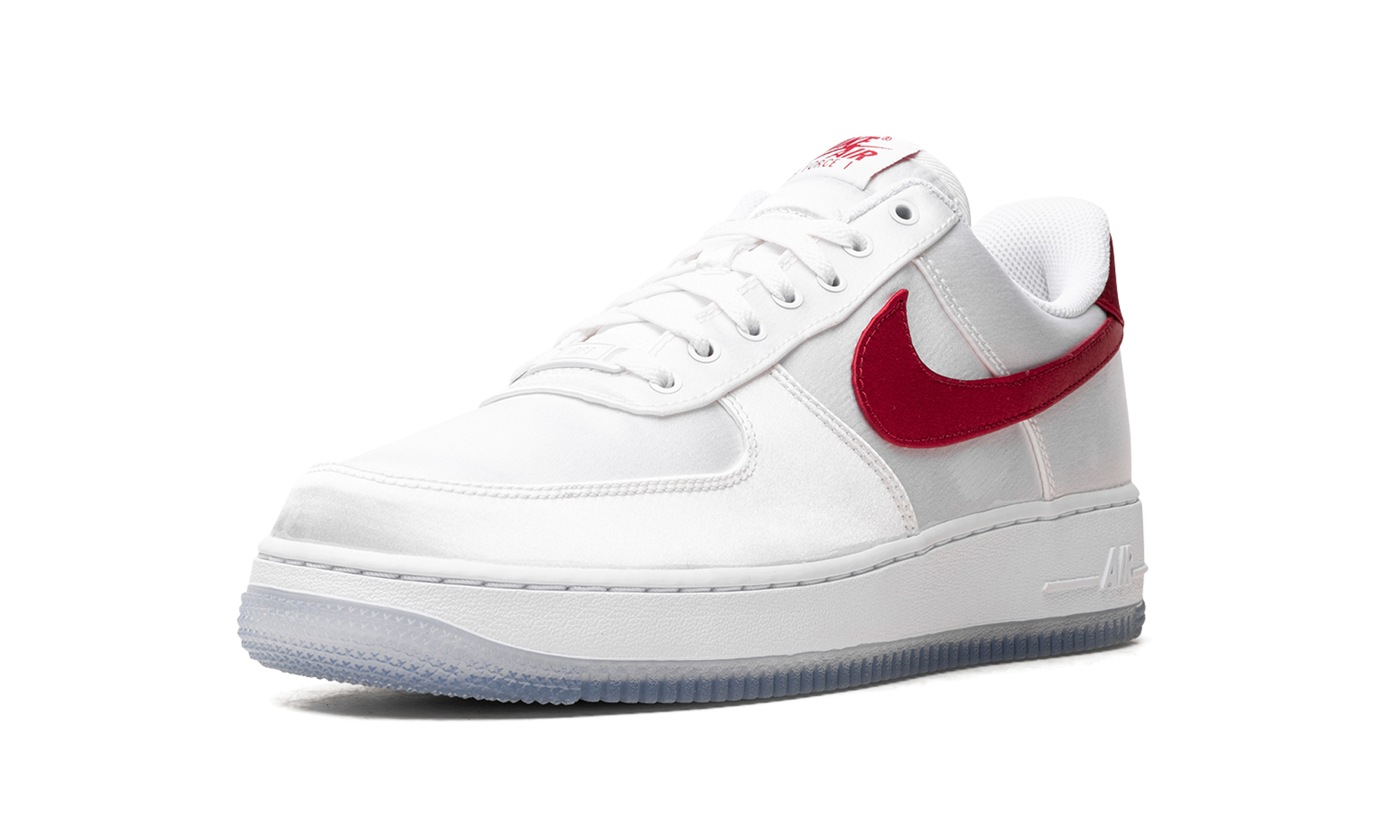 Nike AIR FORCE 1 LO '07 WMNS Satin White Varsity Red DX6541 100