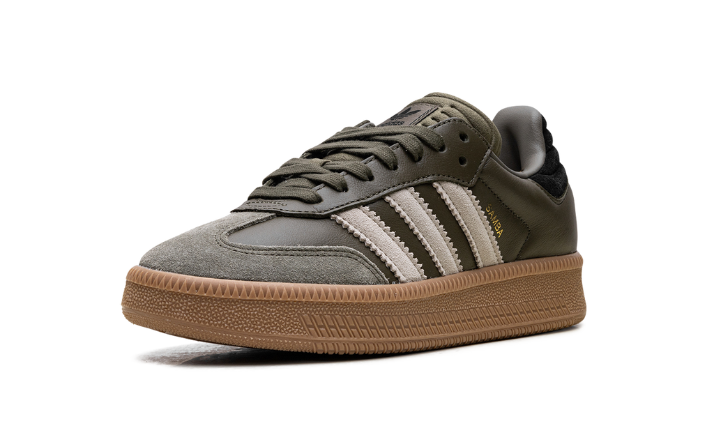 Adidas Samba XLG Olive Strata Wonder Beige Gold Metallic JQ2387