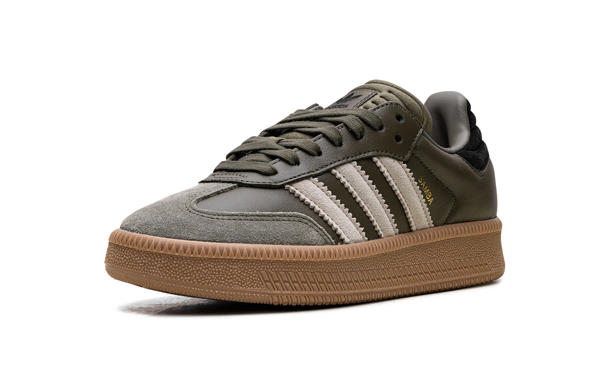 Adidas Samba XLG Olive Strata Wonder Beige Gold Metallic JQ2387