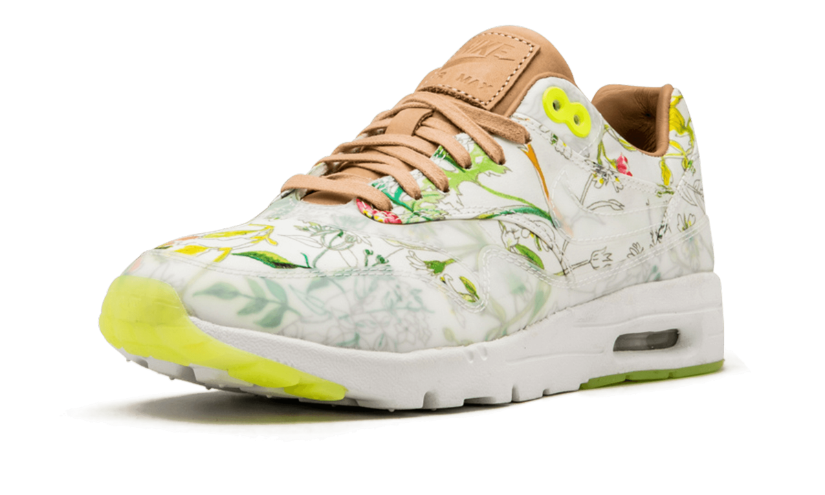 Nike AIR MAX 1 ULTRA LIB QS MNS WMNS WHITE / WHITE / VACHETTA TAN / VOLT 844135 100