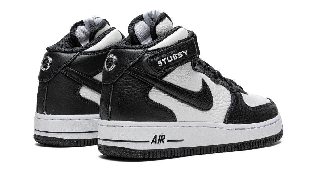 Nike Air Force 1 Mid Stussy - Light Bone Black DJ7840 002