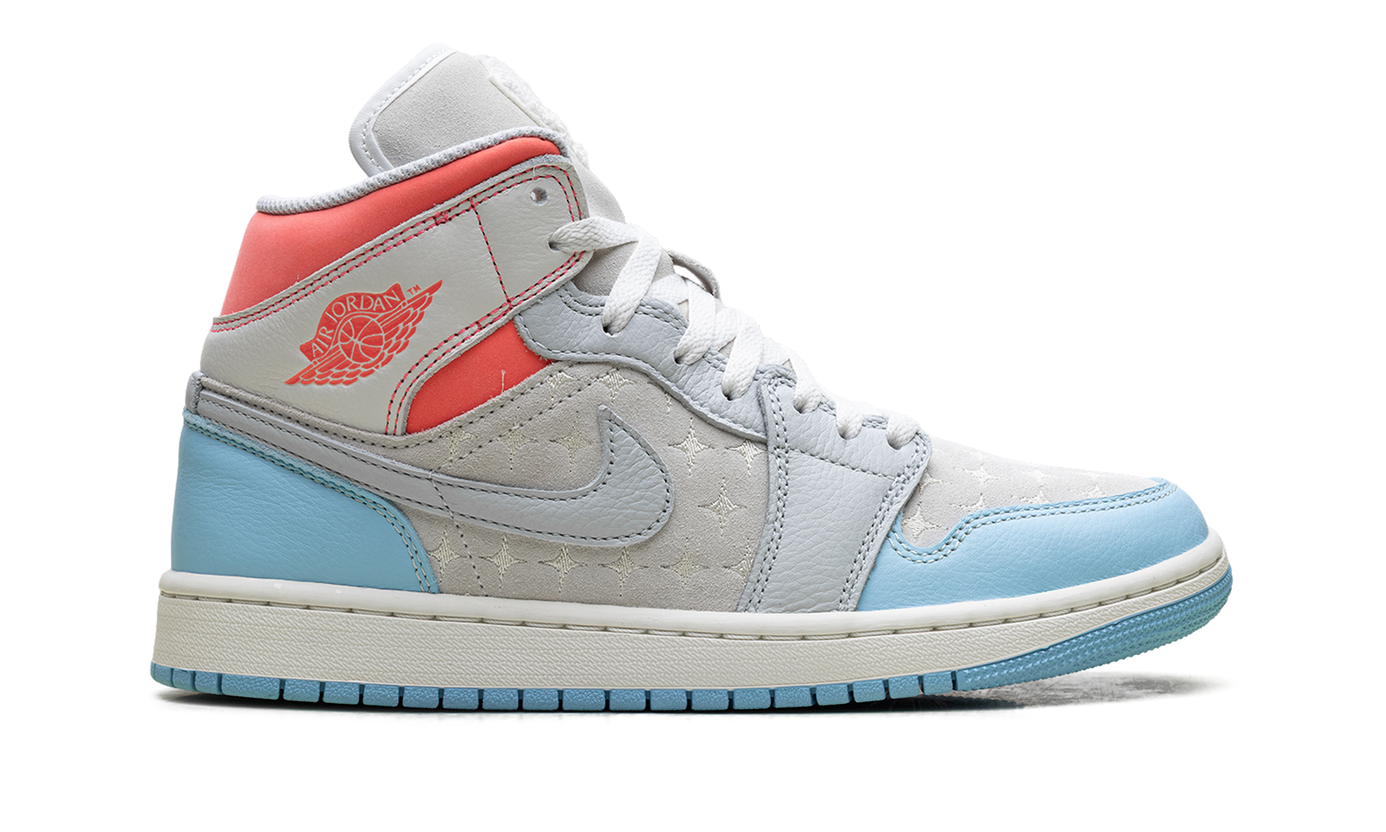 Air Jordan 1 Mid WMNS White/Light Blue/Pink IM7420 133