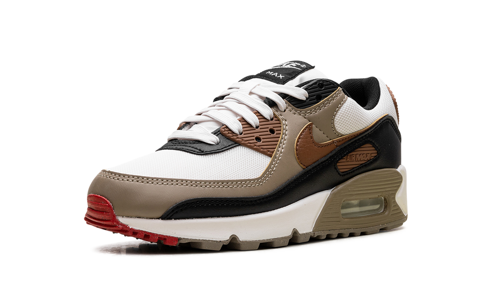 Nike Air Max 90 WMNS Phantom Black Fire Red Light British Tan DH8010 005