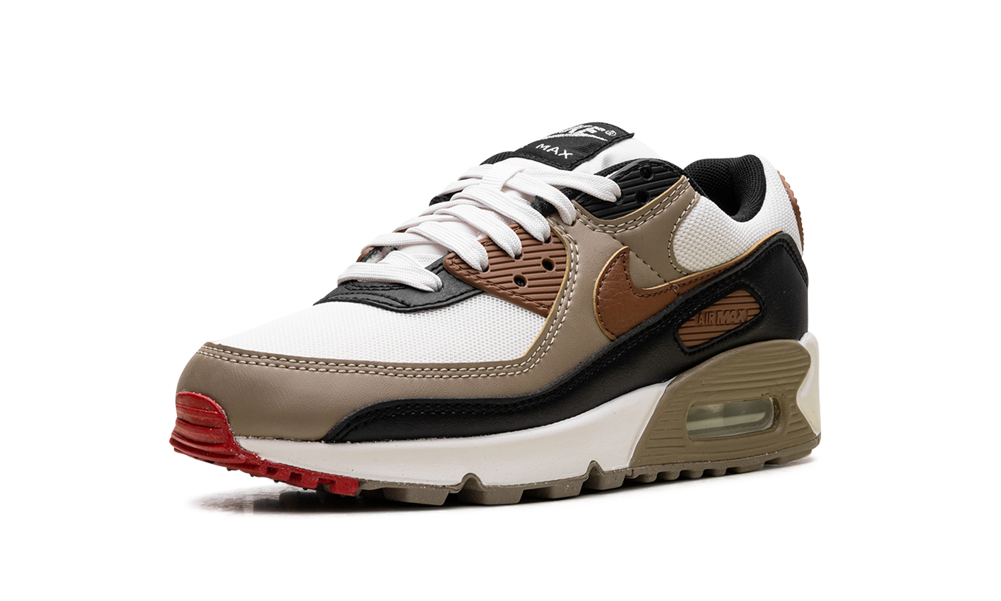 Nike Air Max 90 WMNS Phantom Black Fire Red Light British Tan DH8010 005