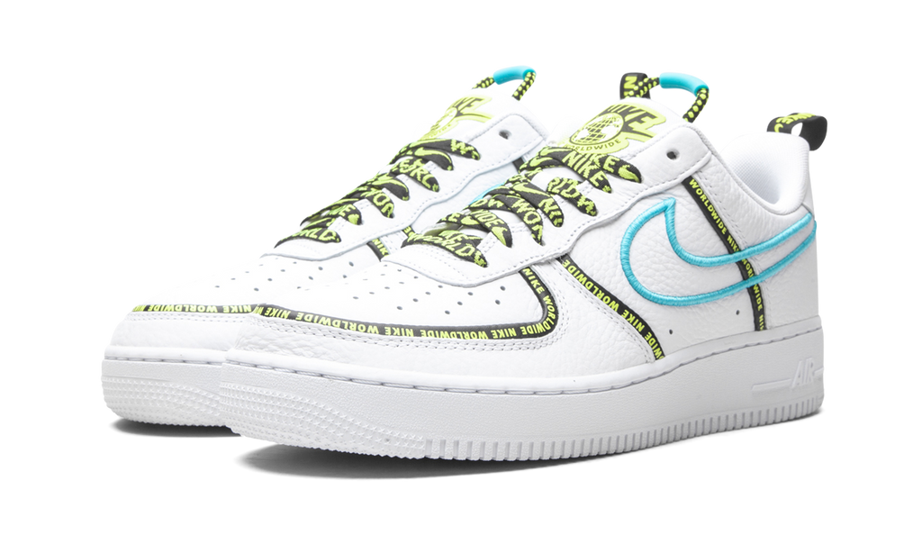 Nike Air Force 1 Low Worldwide White Blue Fury Volt