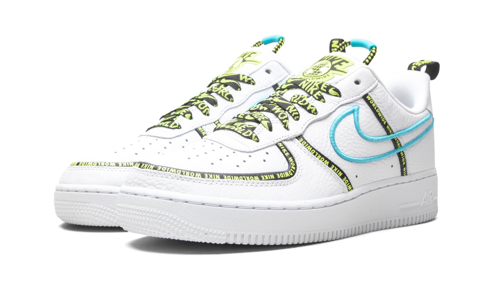 Nike Air Force 1 Low Worldwide White Blue Fury Volt