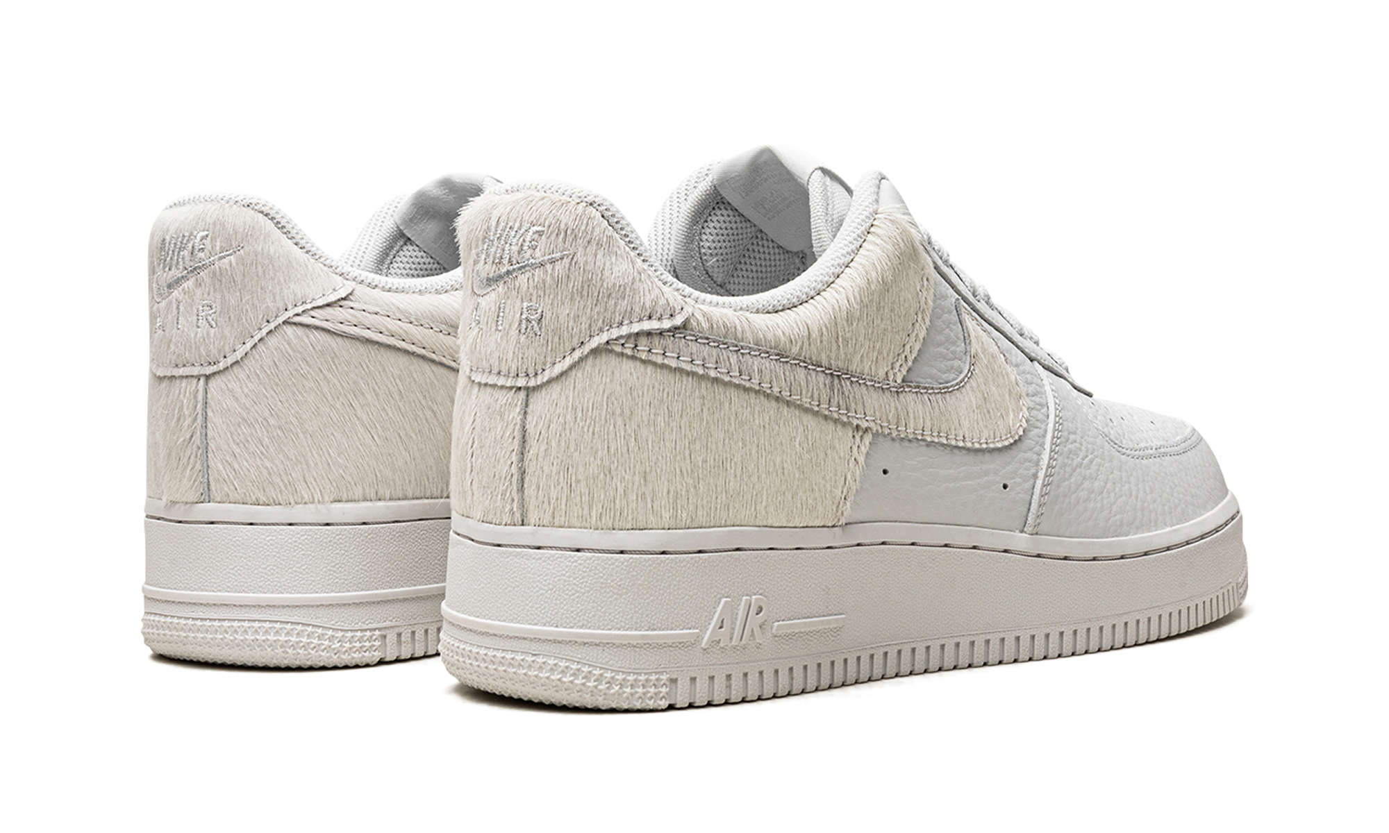 Nike AIr Force 1 White Pony Hair Heel DM9088 001
