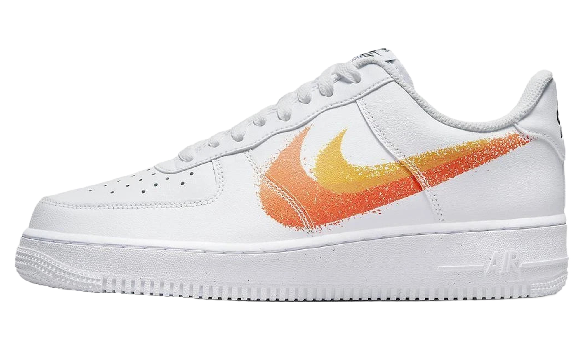 Nike Air Force 1 Low '07 Spray Paint Swoosh White Safety Orange FJ4228 100