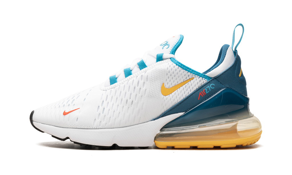 Nike Air Max 270 White Industrial Blue Citron Pulse FJ4000 100