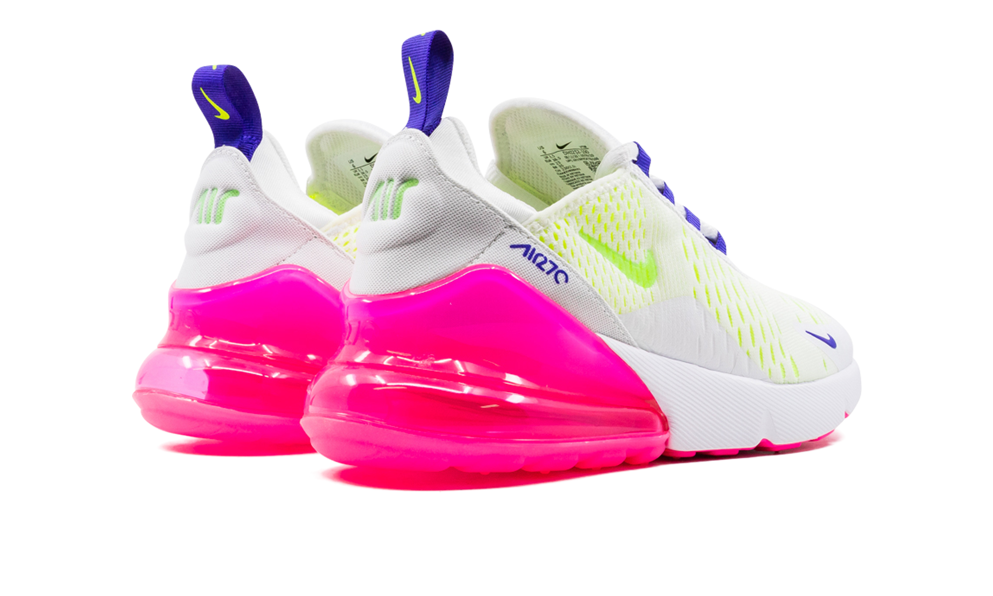 Nike AIR MAX 270 MNS WMNS White / Pink Blast / Volt DH0252 100