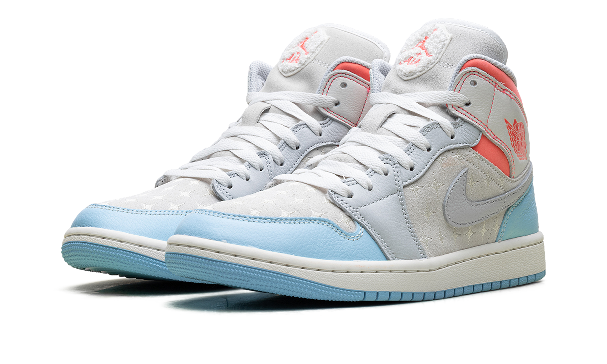 Air Jordan 1 Mid WMNS White/Light Blue/Pink IM7420 133
