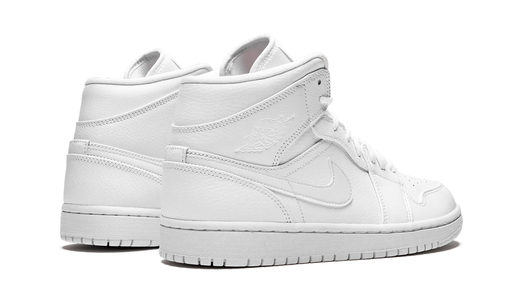 Air Jordan 1 Mid Triple White 554724 129