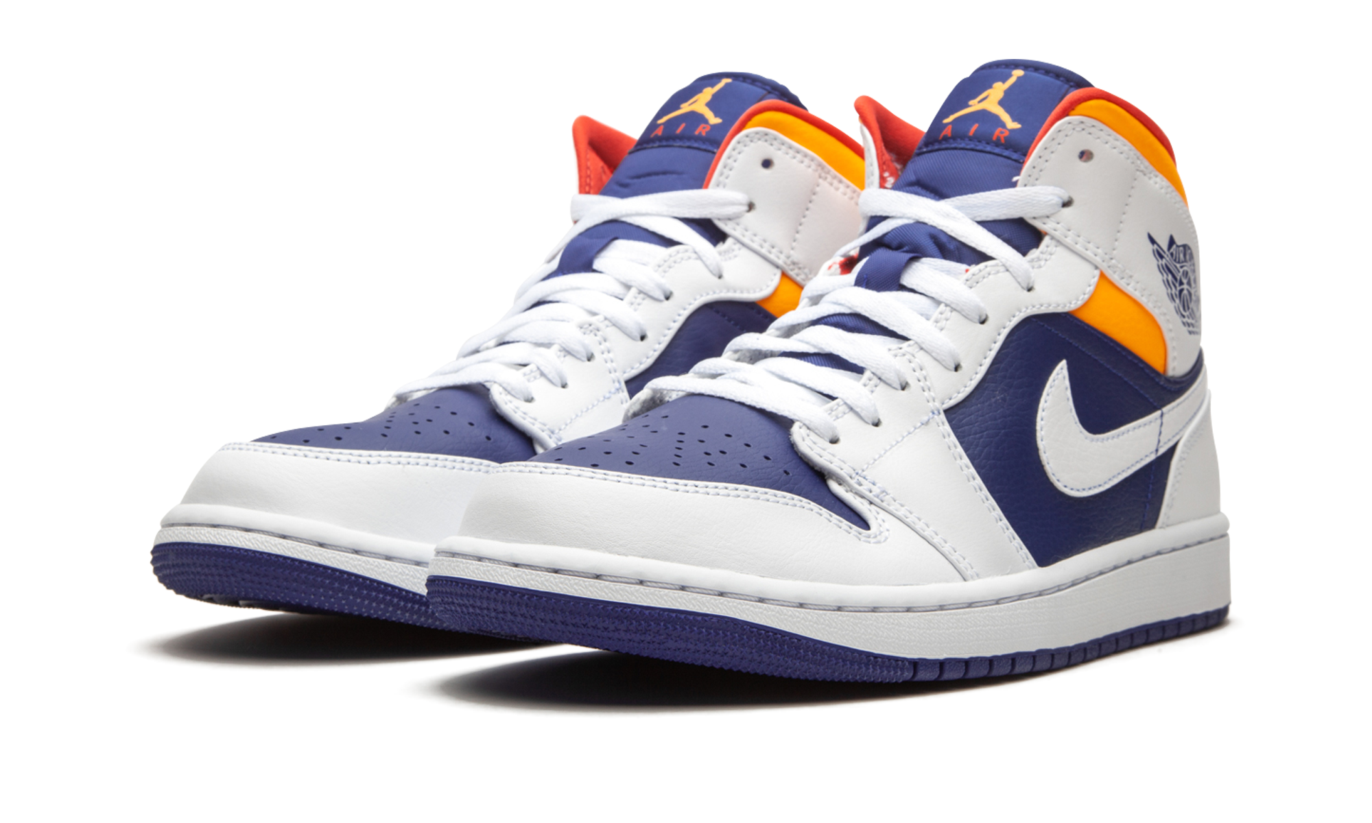 Air Jordan 1 Mid Royal Blue / Laser Orange 554724 131