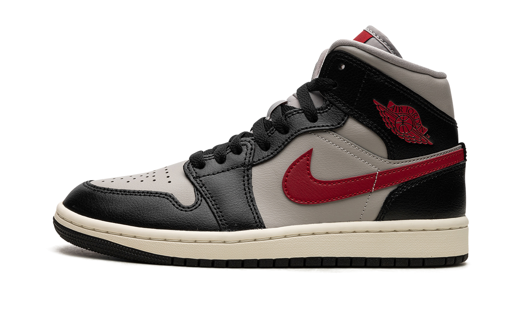 AIR JORDAN 1 MID WMNS Black / Gym Red / College Grey BQ6472 060