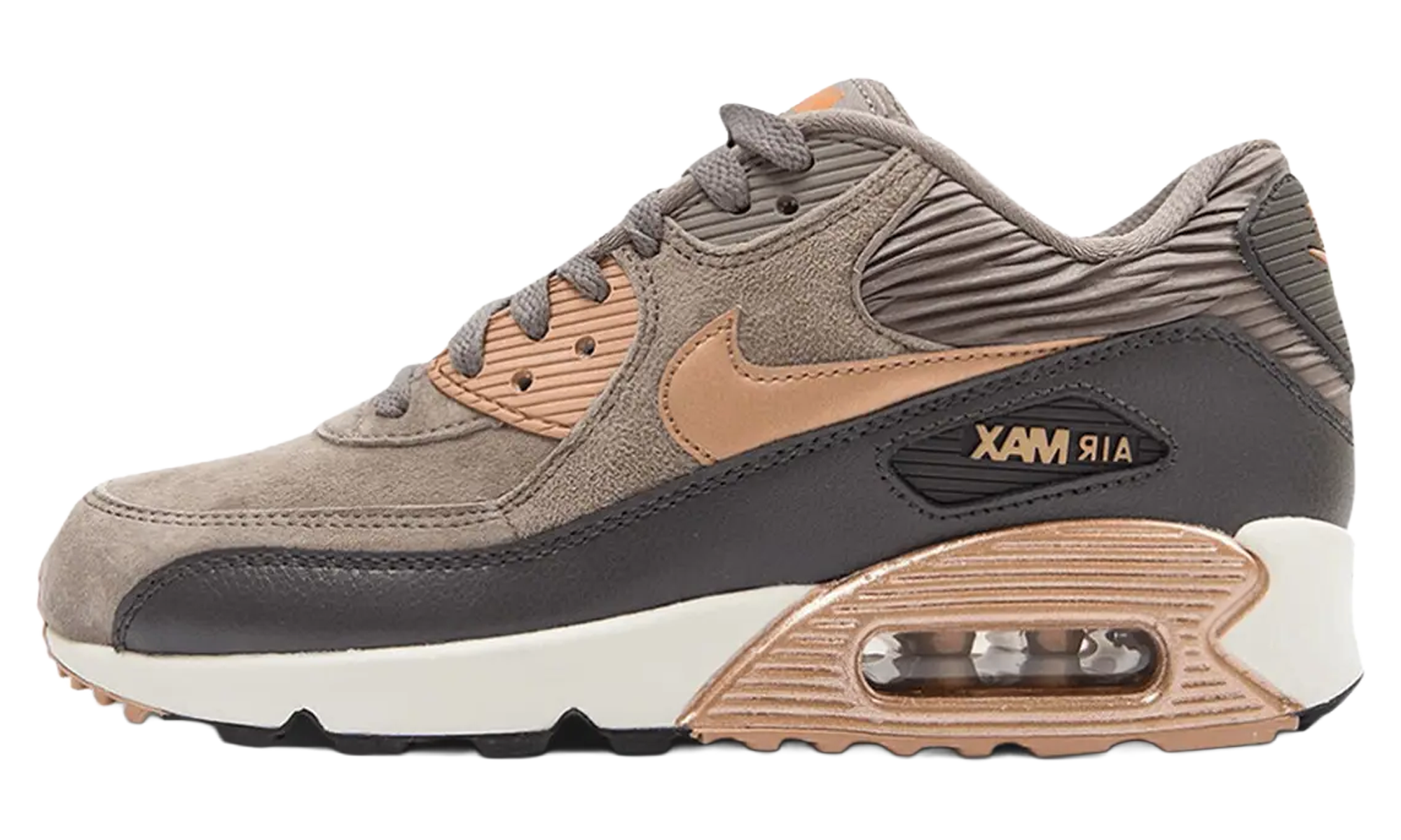 Nike Air Max 90 Leather WMNS Iron Metallic Red Bronze 768887 201