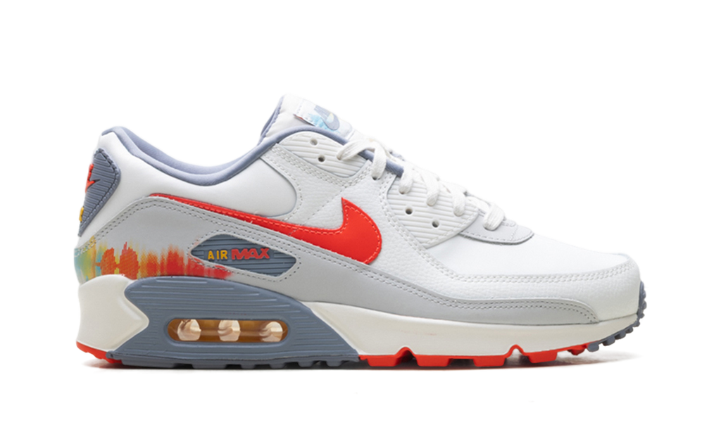Nike Air Max 90 Premium Summit White Ashen Slate Pure Platinum Bright Crimson HJ9147 121