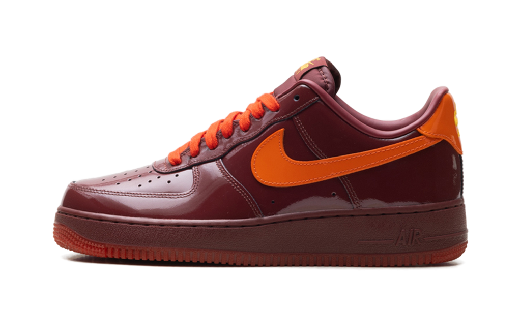 Nike Air Force 1 Low Patent Leather Dark Team Red Safety Orange IO4489 601