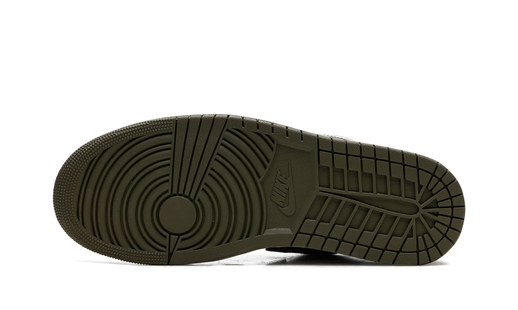 Air Jordan 1 Low Black Toe Medium Olive 553558 092