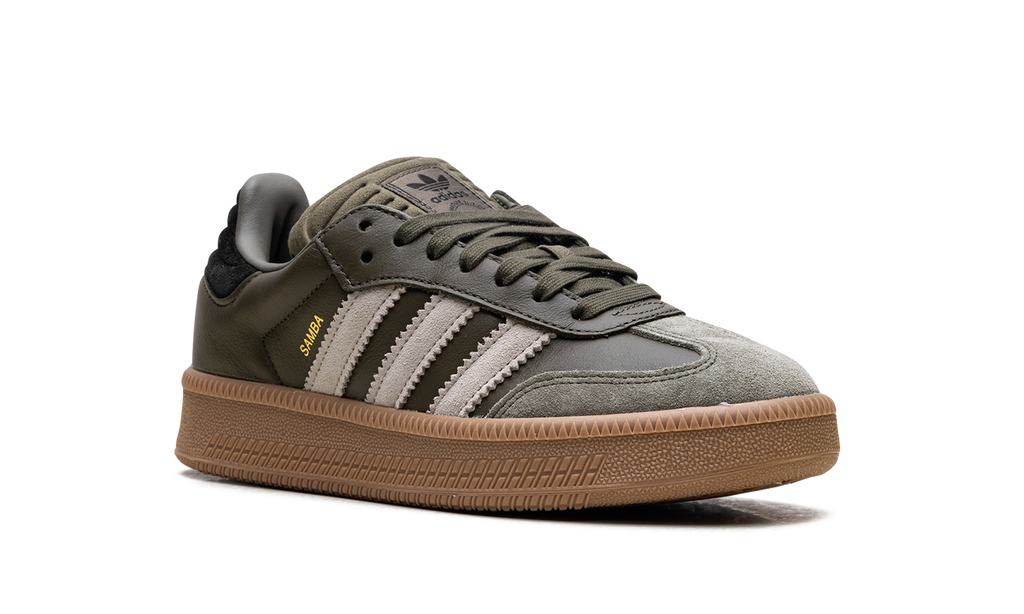 Adidas Samba XLG Olive Strata Wonder Beige Gold Metallic JQ2387