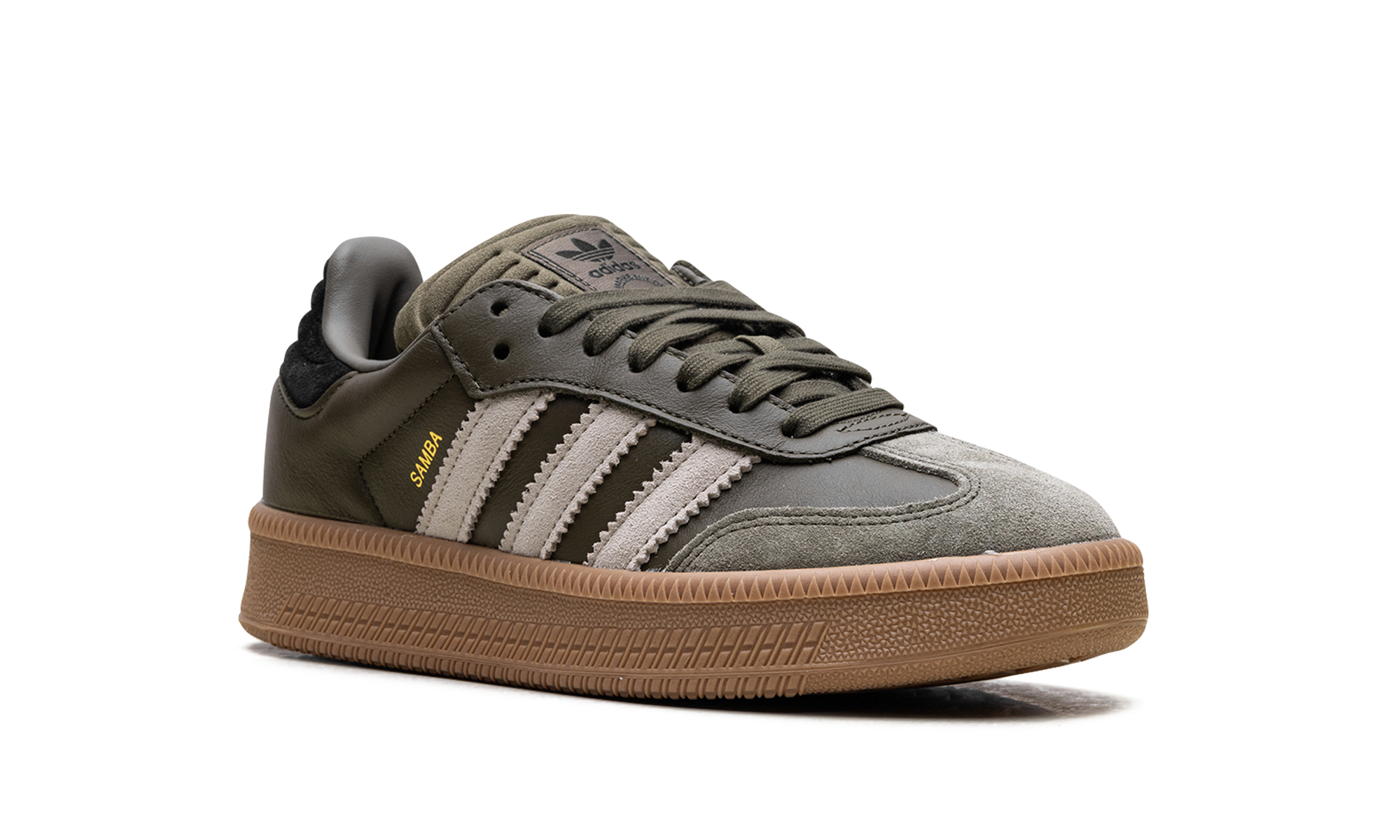 Adidas Samba XLG Olive Strata Wonder Beige Gold Metallic JQ2387