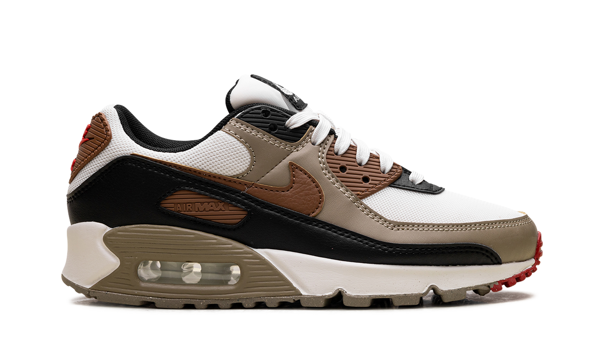 Nike Air Max 90 WMNS Phantom Black Fire Red Light British Tan DH8010 005
