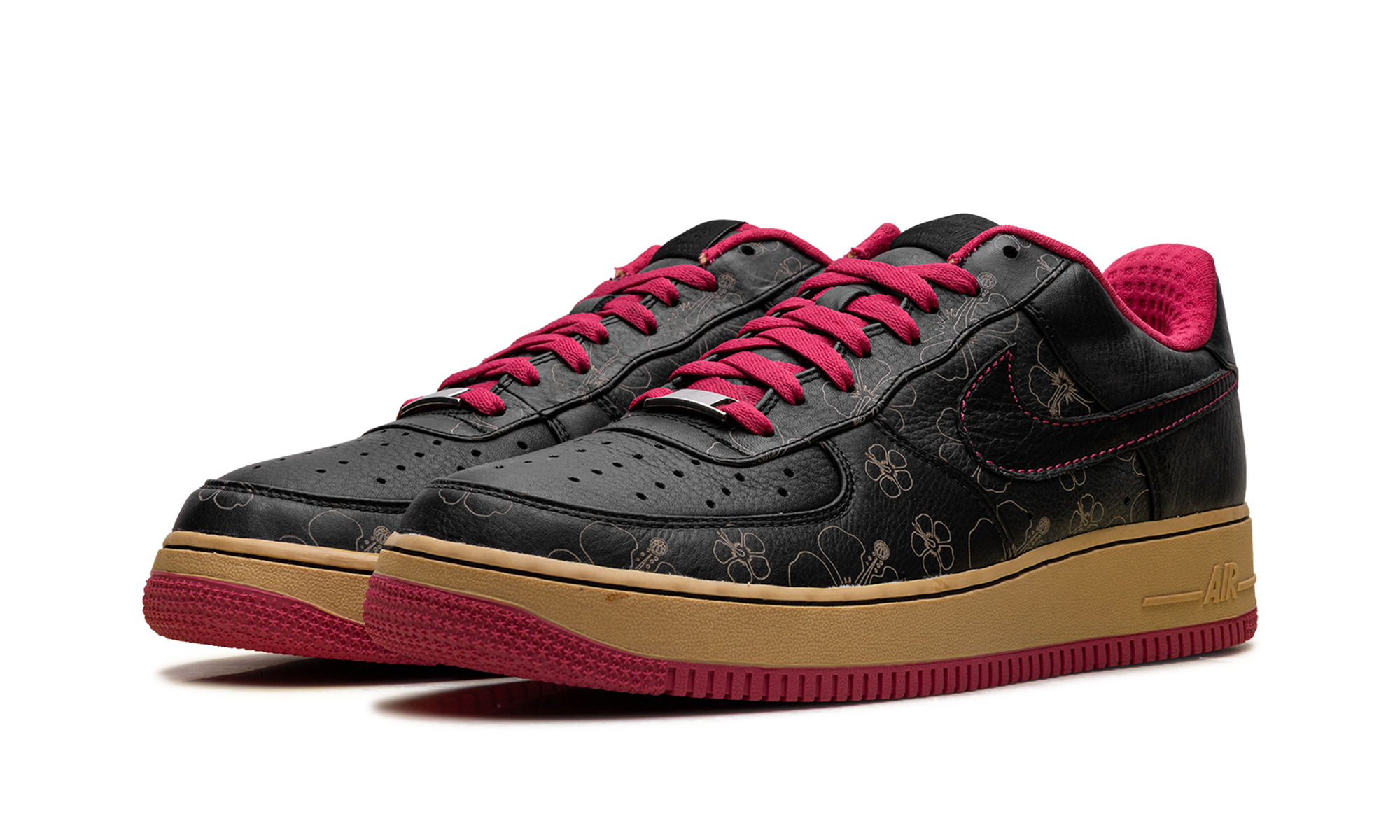 Nike Air Force 1 Premium '07 Black/Black-Cerise-Metallic Gold 315180 001