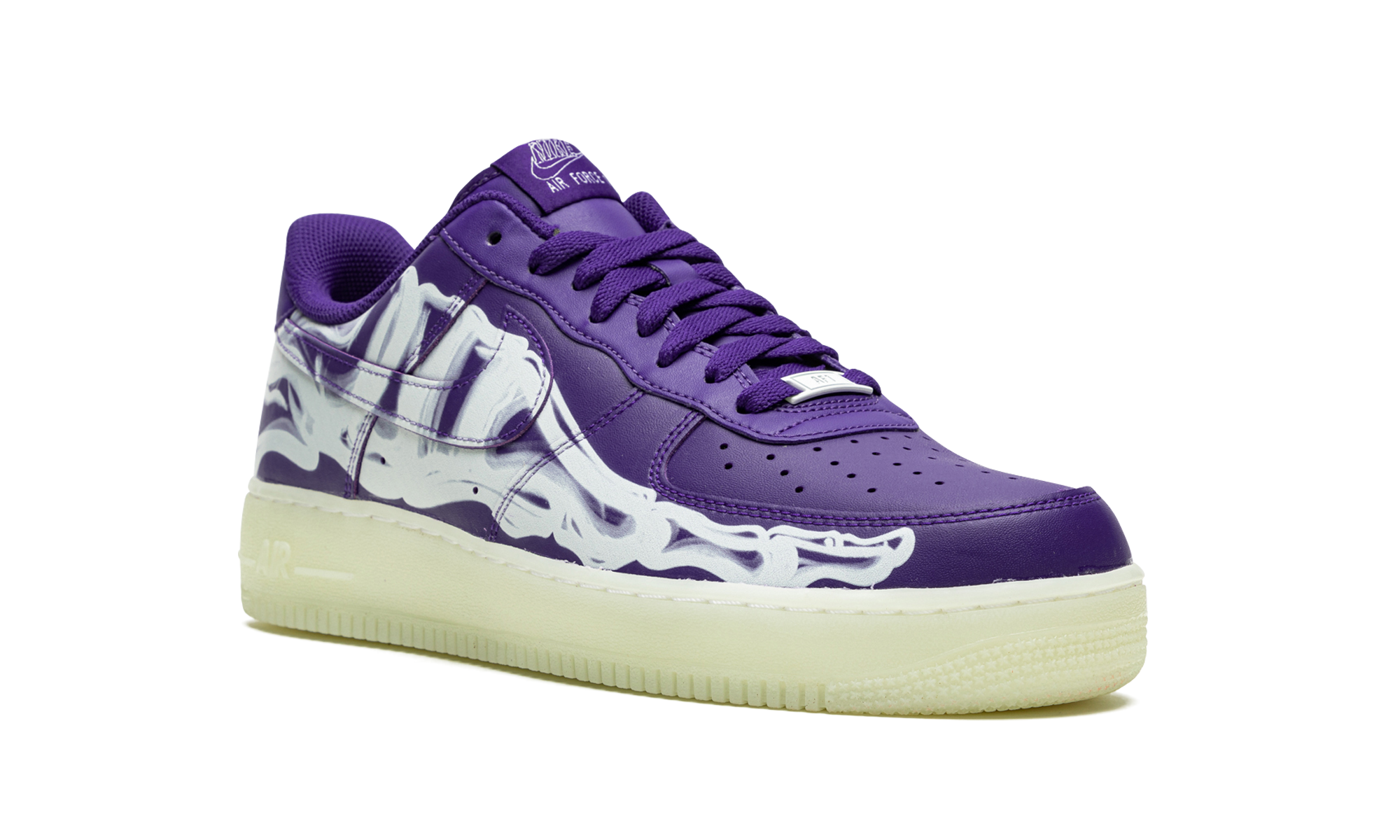 Nike Air Force 1 Low '07 QS Purple Skeleton Halloween CU8067 500