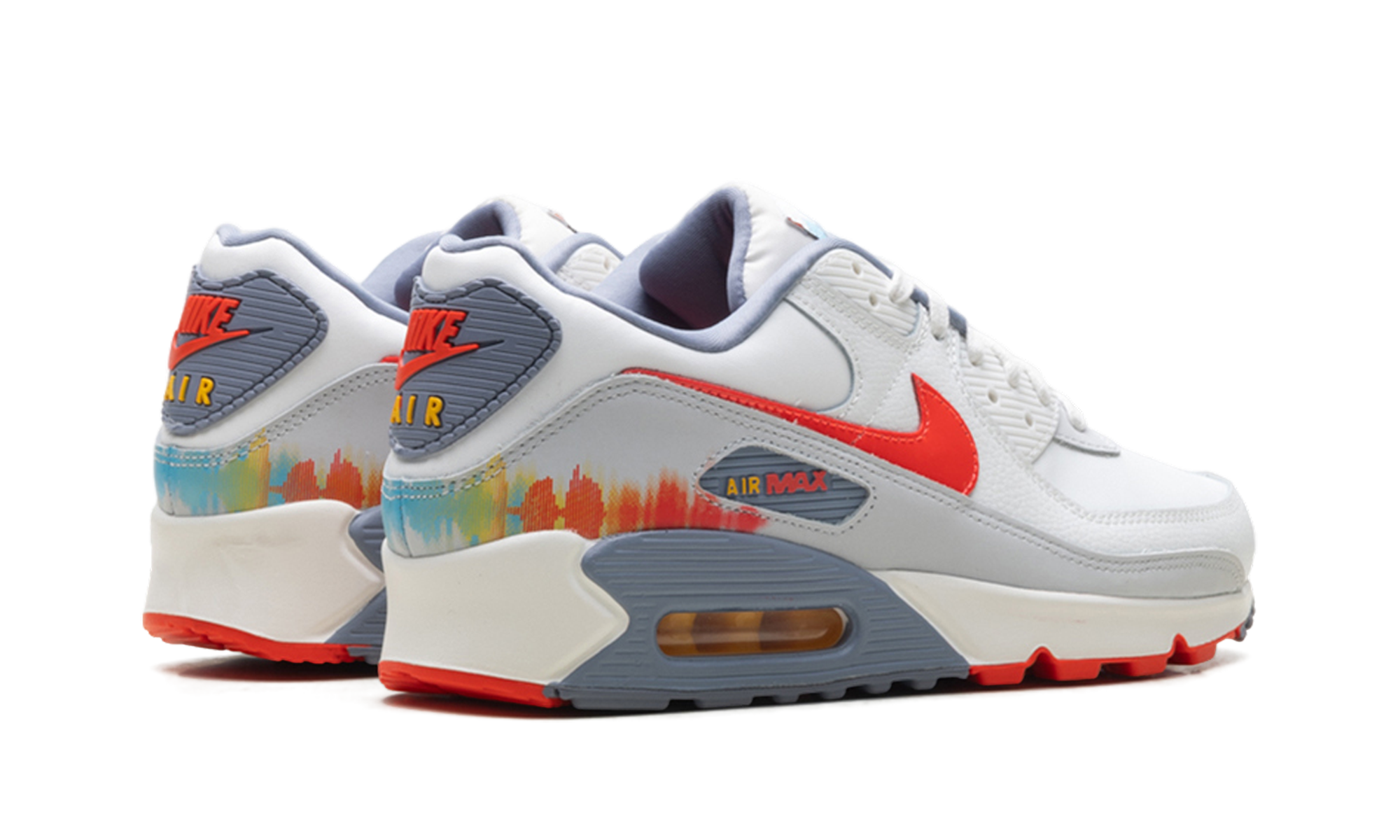 Nike Air Max 90 Premium Summit White Ashen Slate Pure Platinum Bright Crimson HJ9147 121