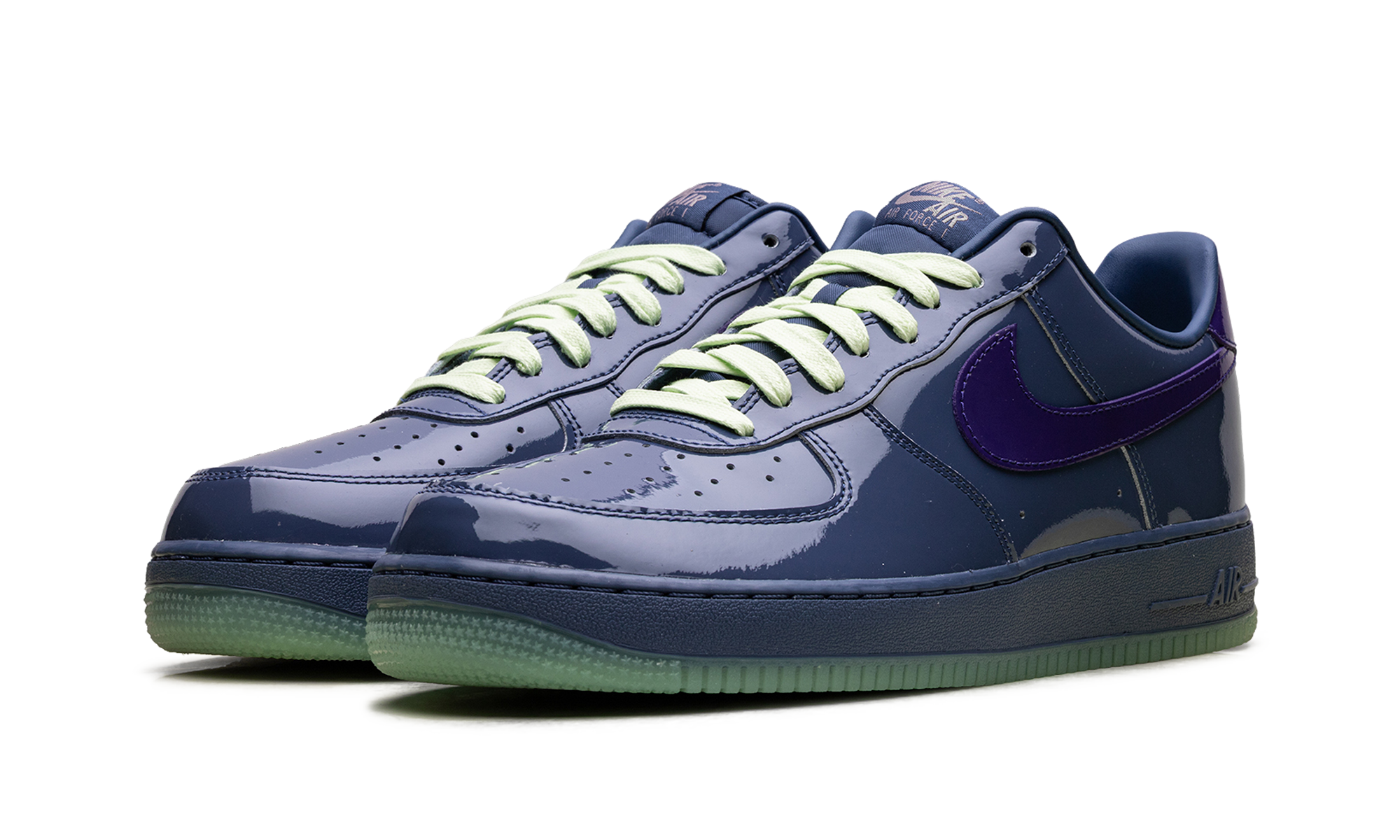 Nike Air Force 1 Low Patent Leather Mystic Navy Grape Ice IO4489 400