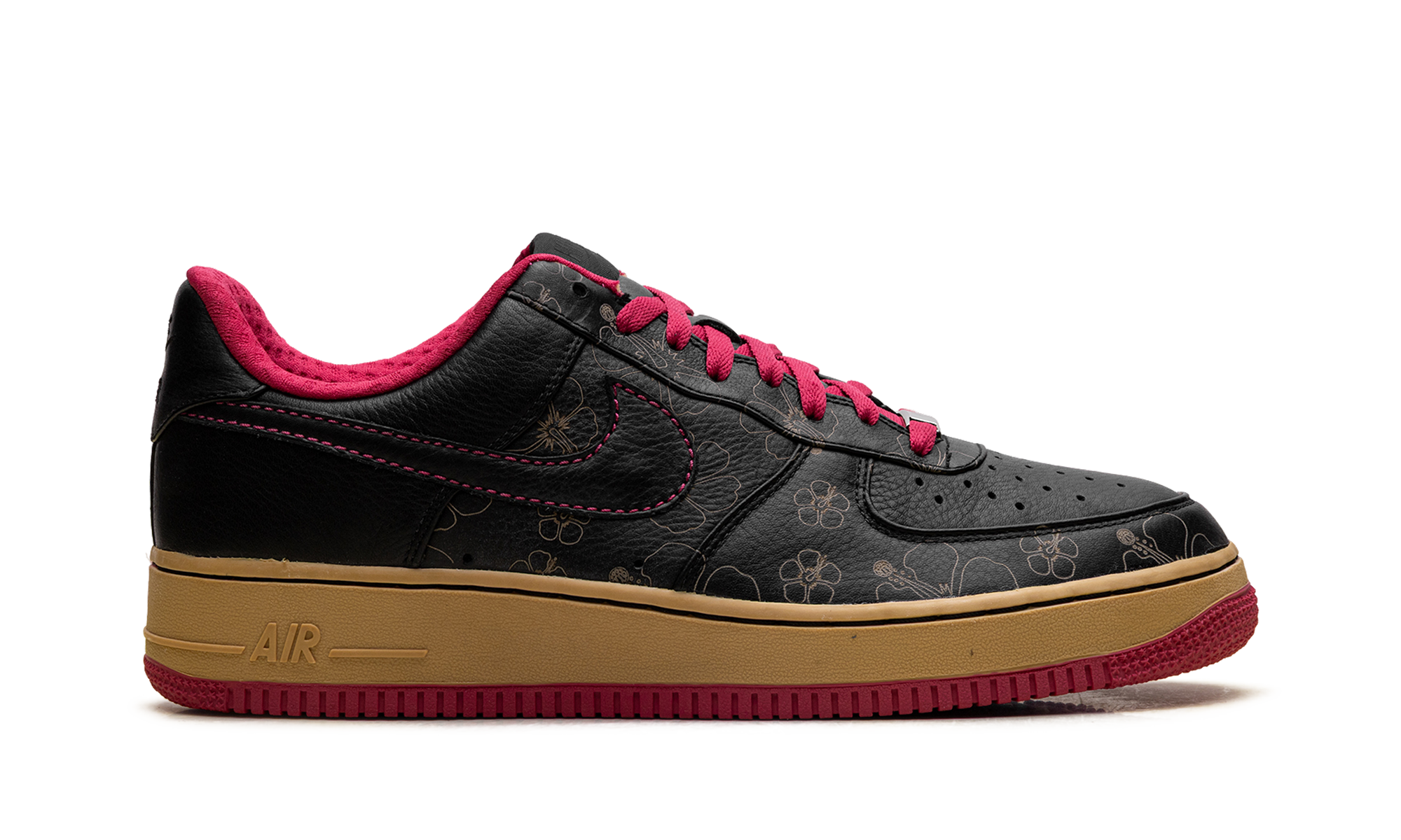 Nike Air Force 1 Premium '07 Black/Black-Cerise-Metallic Gold 315180 001