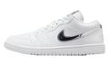 Womens Air Jordan 1 Low SE White Metallic Silver' IQ9381 100