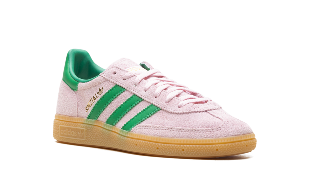 Adidas Handball Spezial WMNS Clear Pink Green Gold JR7347