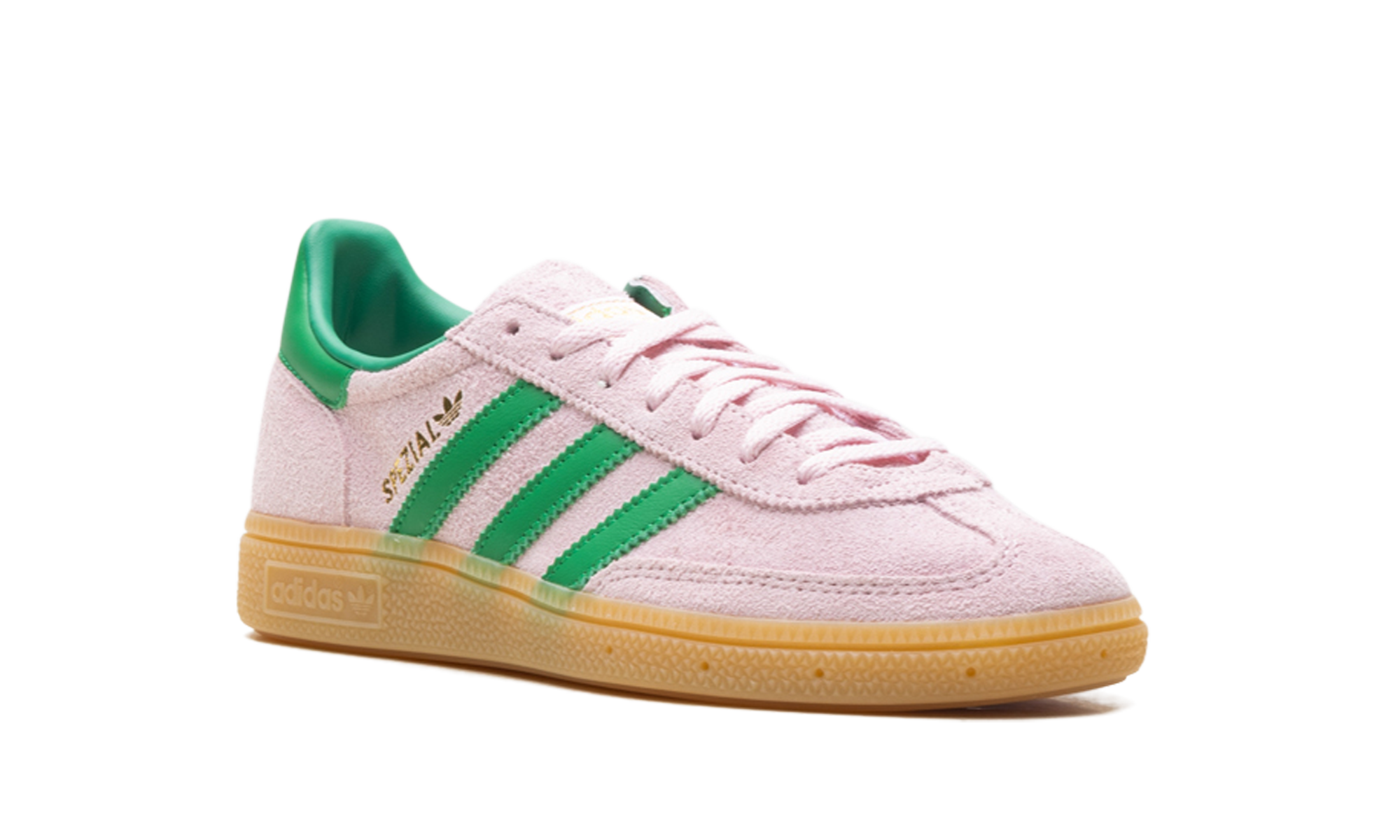 Adidas Handball Spezial WMNS Clear Pink Green Gold JR7347