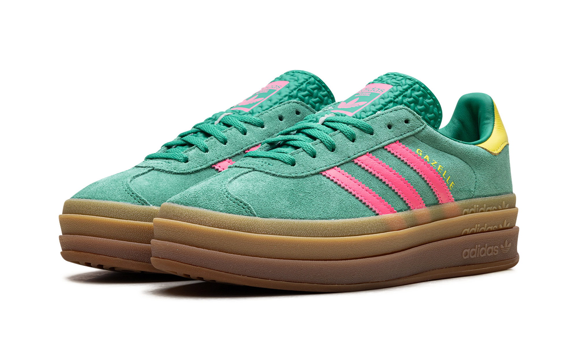 Adidas Gazelle Bold WMNS Court Green Lucid Pink JH9668