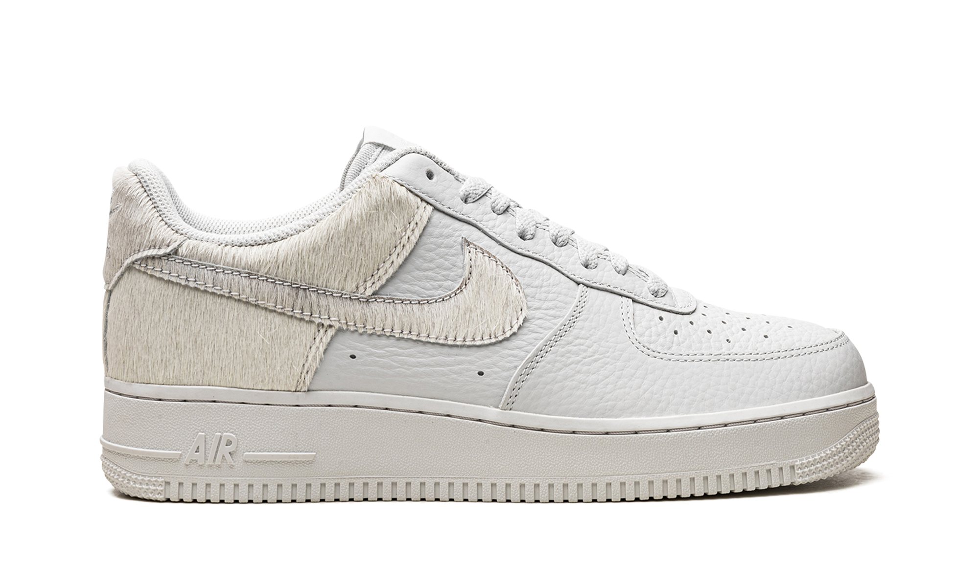 Nike AIr Force 1 White Pony Hair Heel DM9088 001