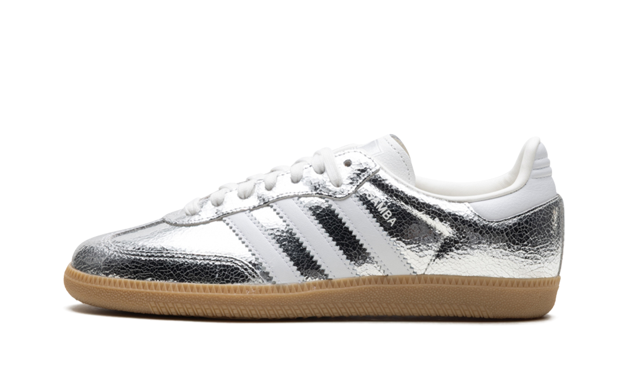 Adidas Samba OG WMNS Silver Metallic Cracked Leather JR0035