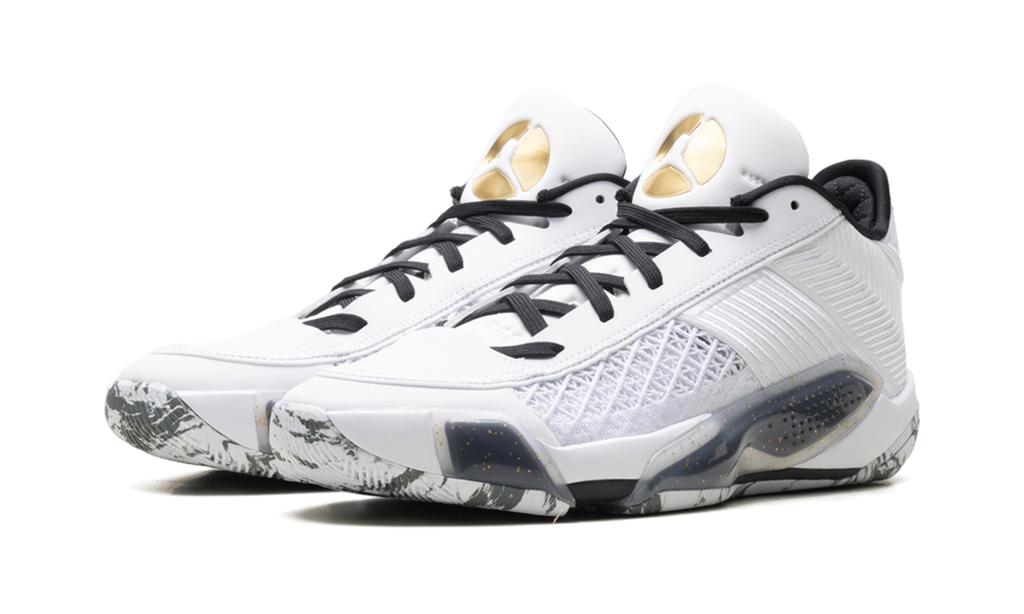 Jordan 38 Low White Metallic Gold Black FD2326 107