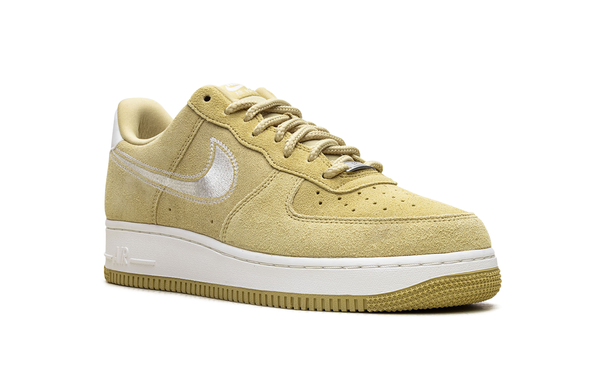 Nike Air Force 1 Low '07 LV8 Buff Gold Sail Embroidered Swoosh HJ4465 700