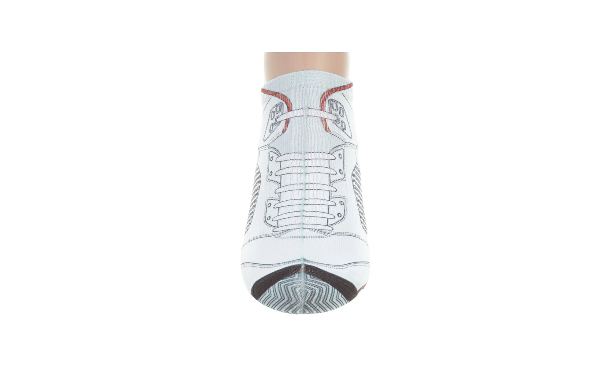 Jordan 5 Retro Bootie Low Cut Ankle Socks White 519600 100