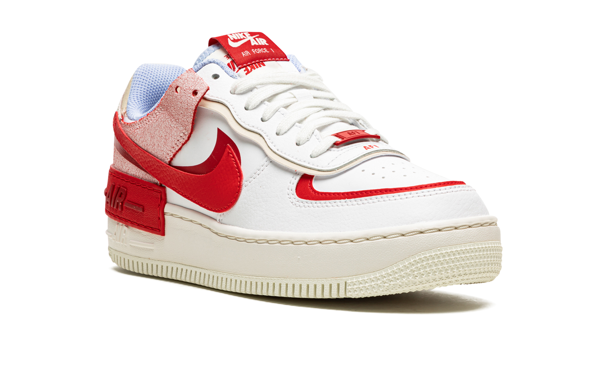 Nike AIR FORCE 1 LO SHADO MNS WMNS Red Cracked Leather CI0919 108