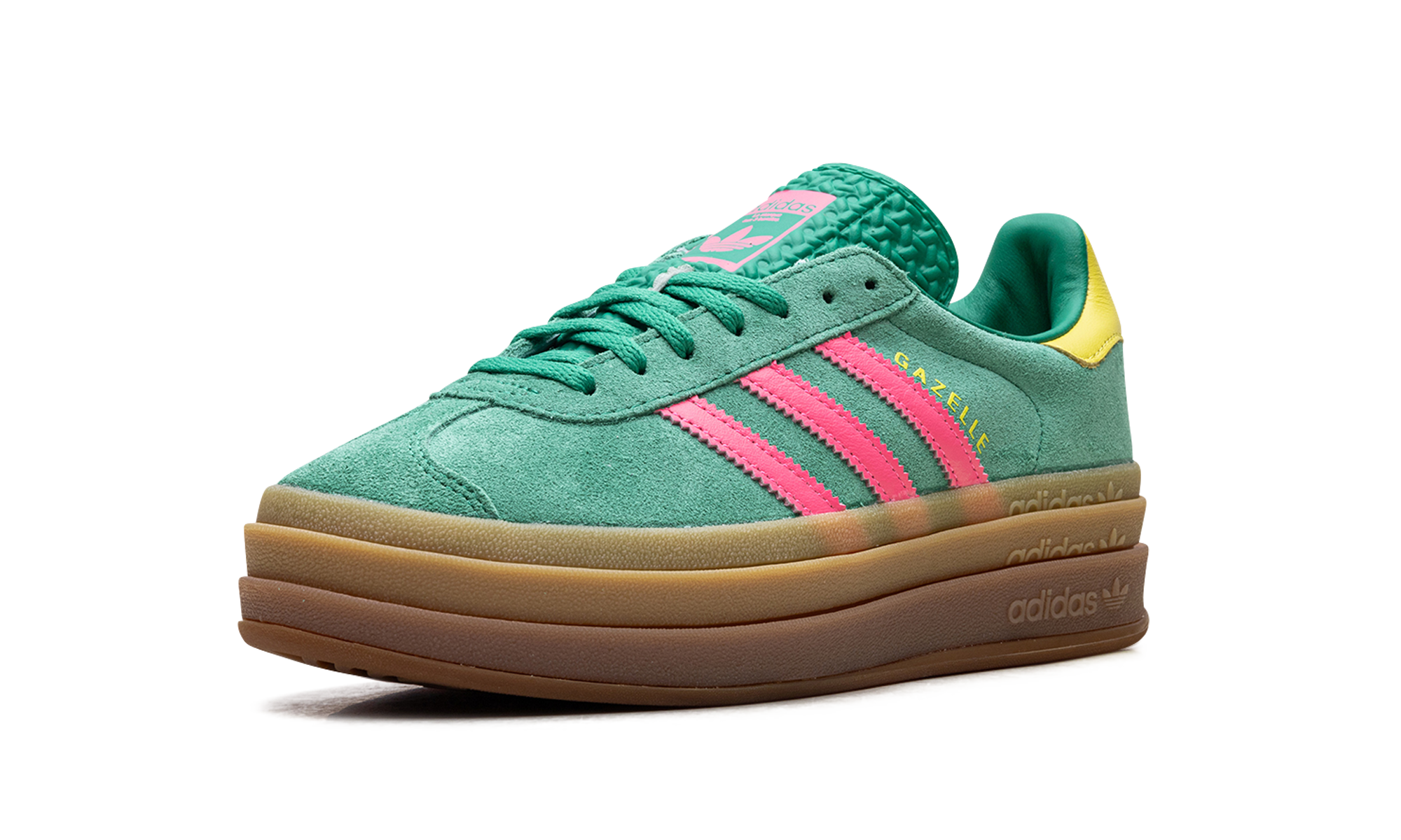Adidas Gazelle Bold WMNS Court Green Lucid Pink JH9668